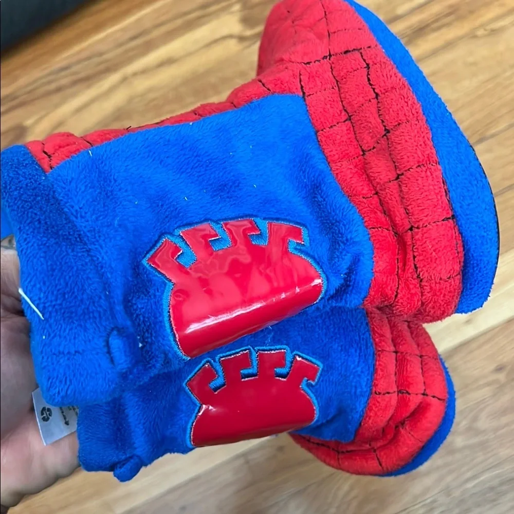 Spiderman 2/3Y Red and Blue Kids Slippers